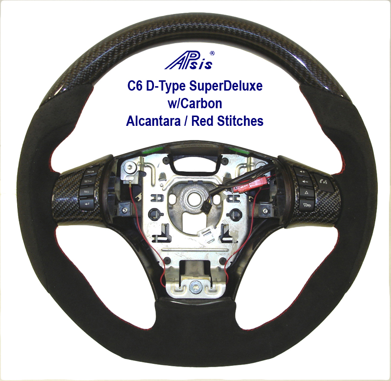 C6 Corvette D-Type Sport Style 2012-13 Leather Steering Wheel